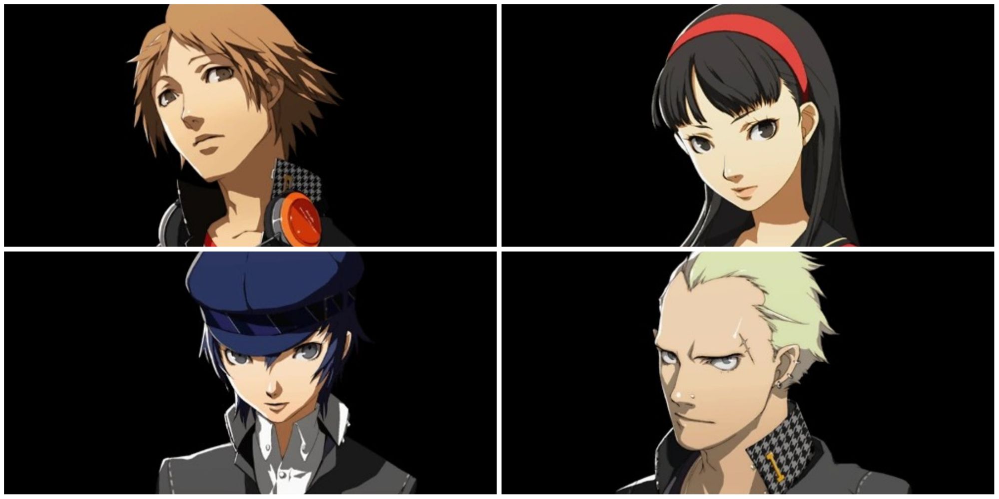 Yosuke, Yukiko, Naoto, and Kanji from Persona 4
