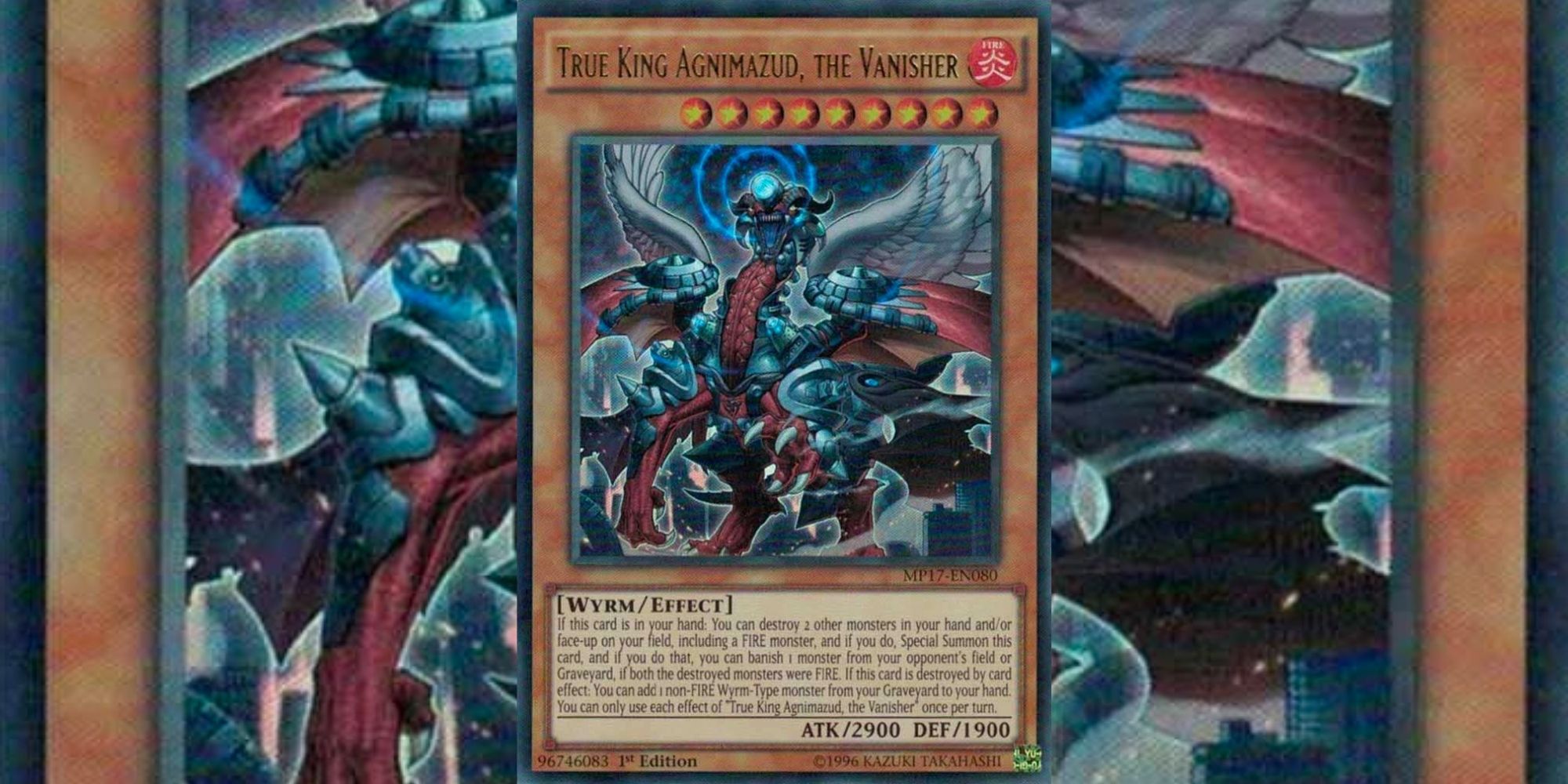 True King Agnimazud, the Vanisher card in Yu-Gi-Oh!