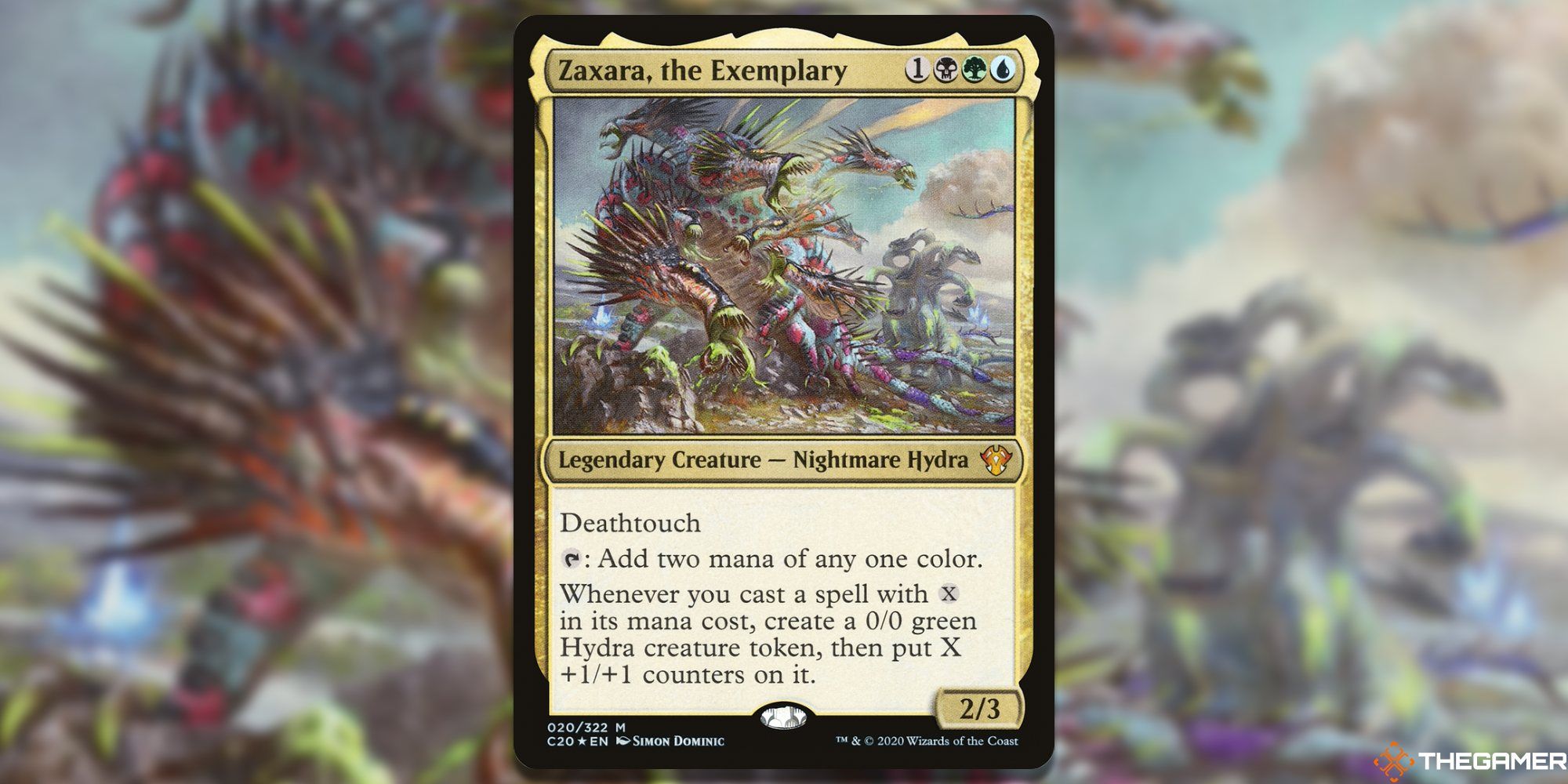 Image of the Zaxara, the Exemplary card in Magic: The Gathering, with art by Simon Dominic