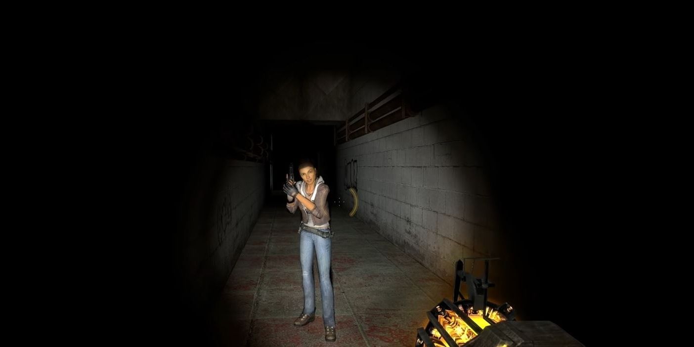 Alyx in the dark in Half-Life 2 Episode 1