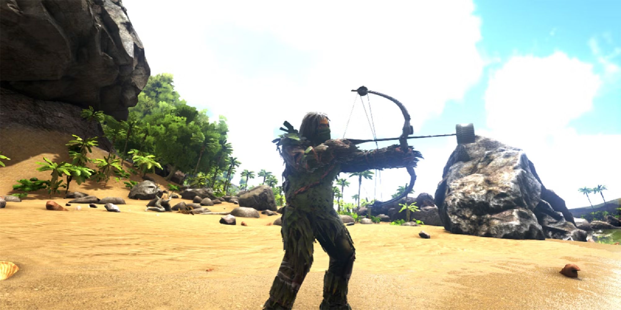 player holding a bow and arrow