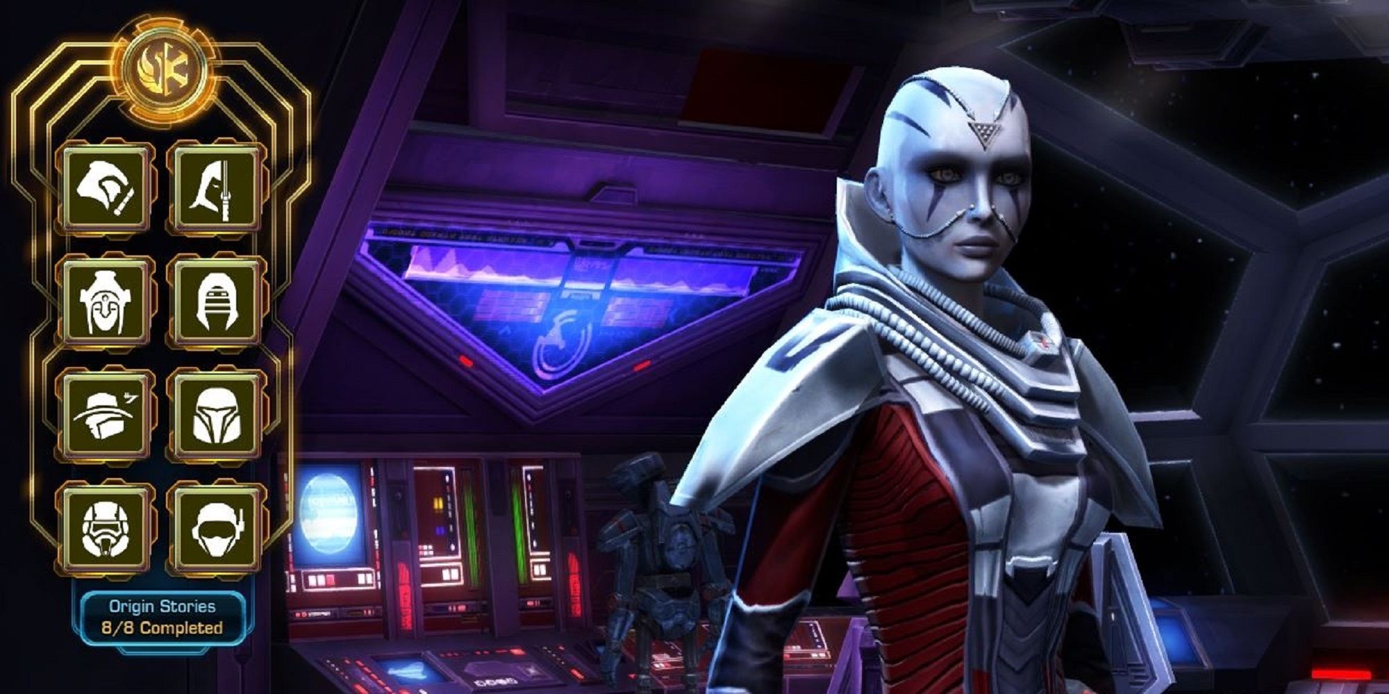 SWTOR class stories completion as shown on character screen