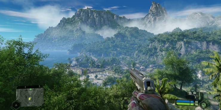 Crysis Remastered: A Far Reaching Vista View From Inside The Island.