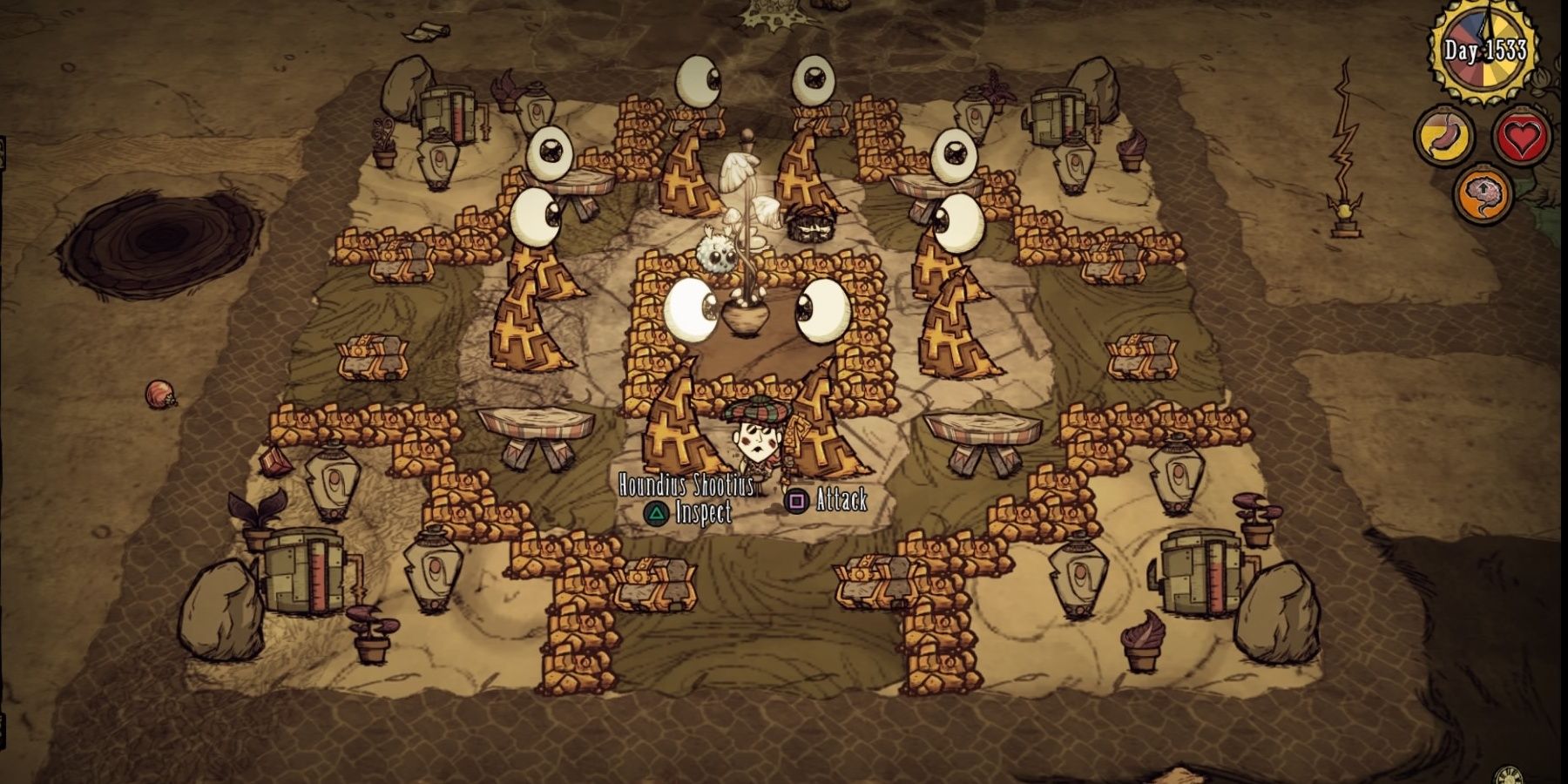 Don't Starve Together Wes Houndius Shootius Thulecite Walls Ice Flingomatic