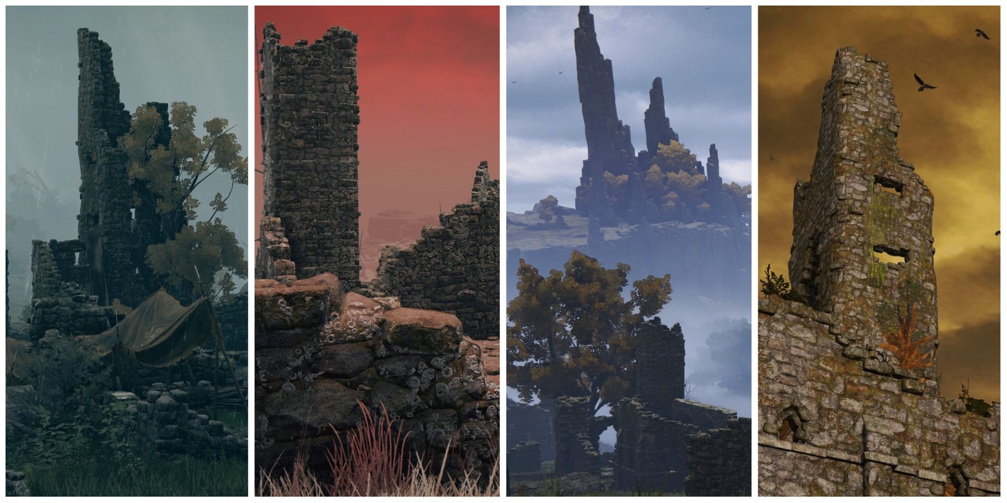 Collage of Elden Ring Ruins.