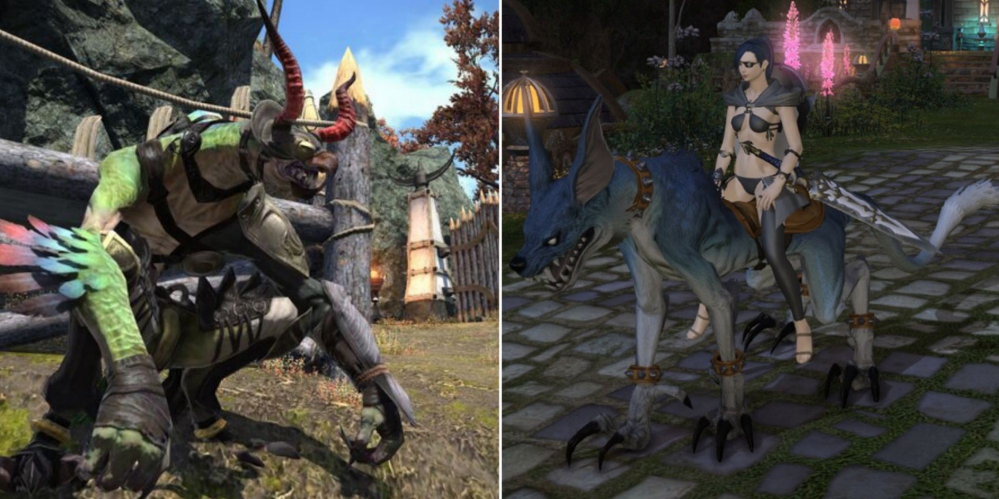 ff14 ixali tribal quest and direwolf mount Twinklemeow and Mossbell ffxivconsolegameswiki.com
