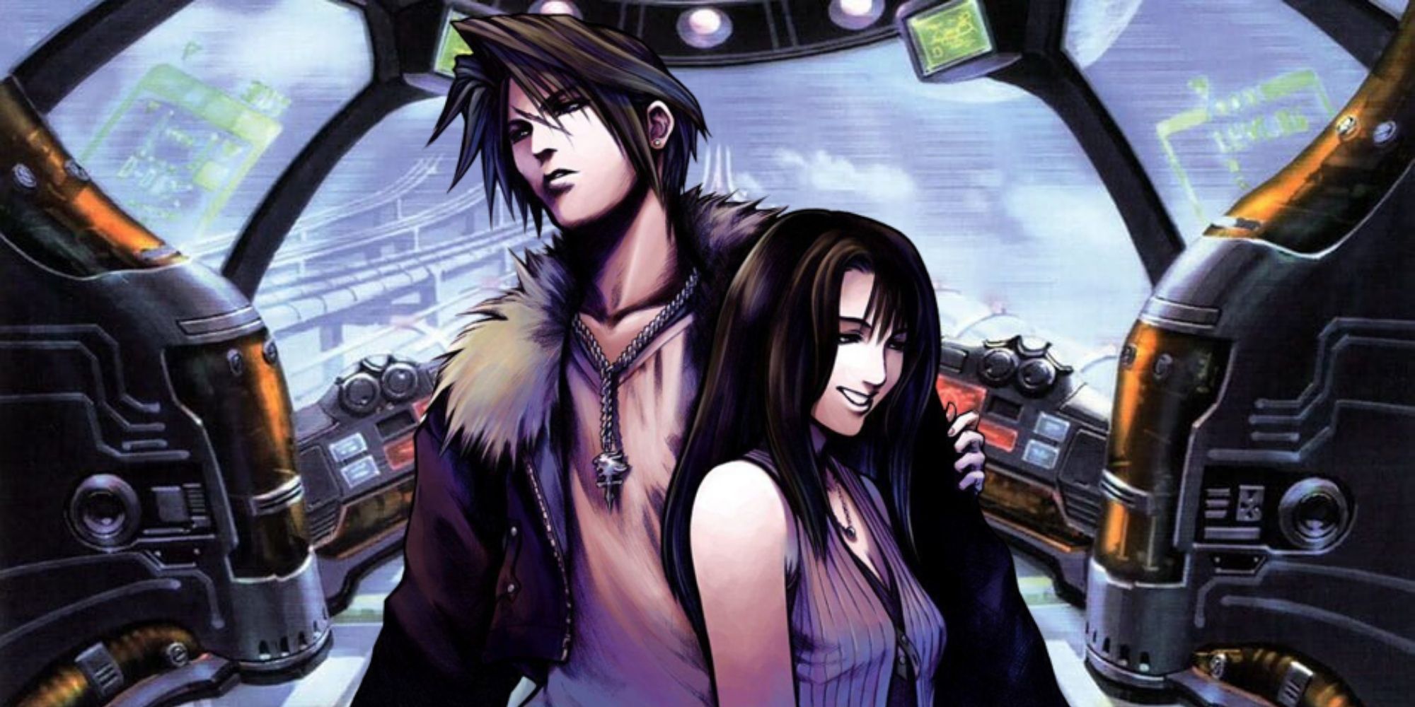 Squall and Rinoa stand side by side