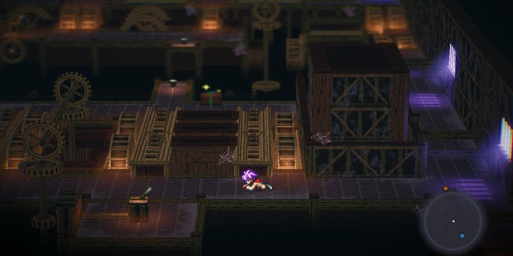 the castle keep gears and conveyor belts puzzle in Live A Live