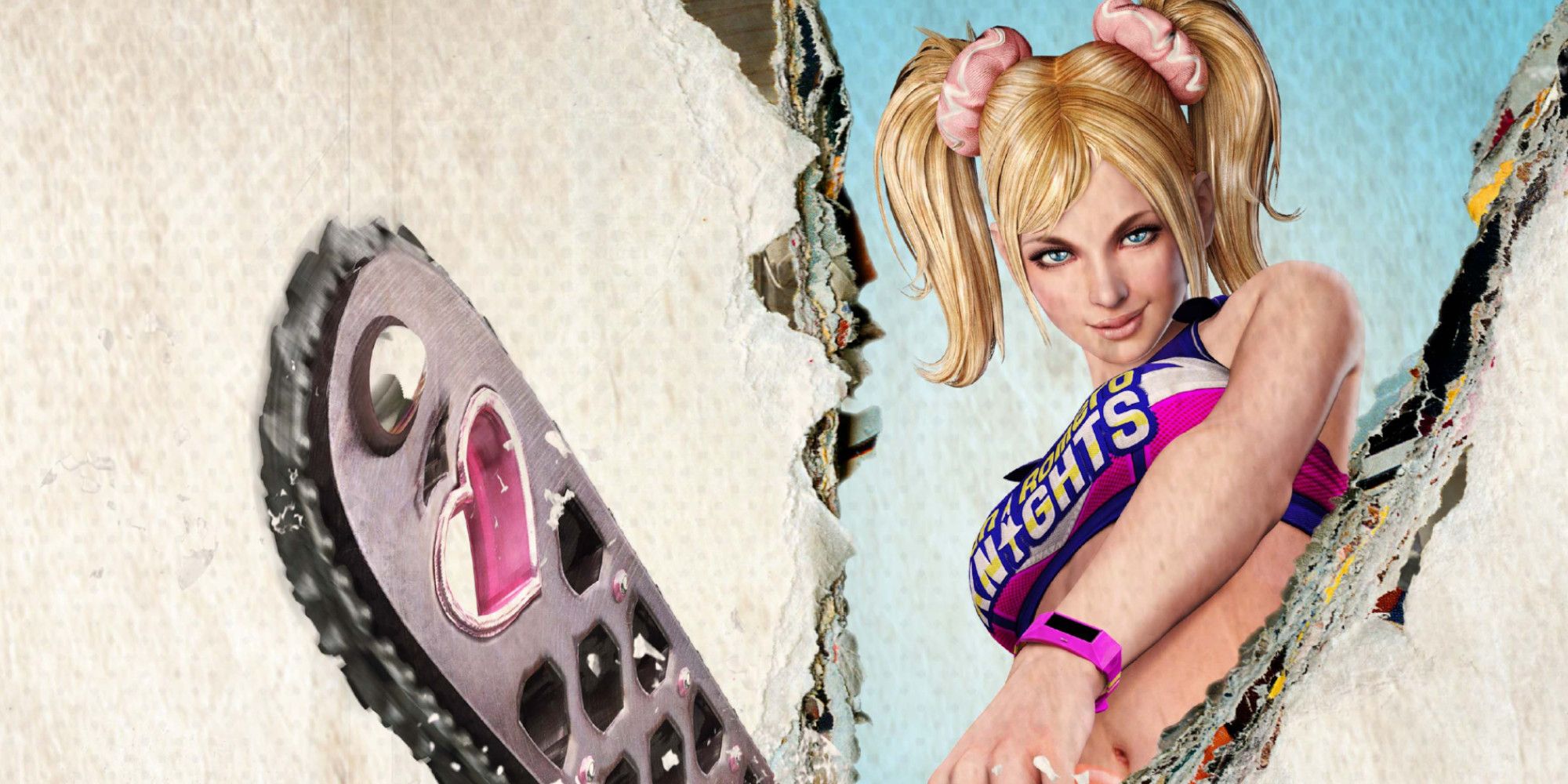 lollipop chainsaw juliet holding a chainsaw suggestively