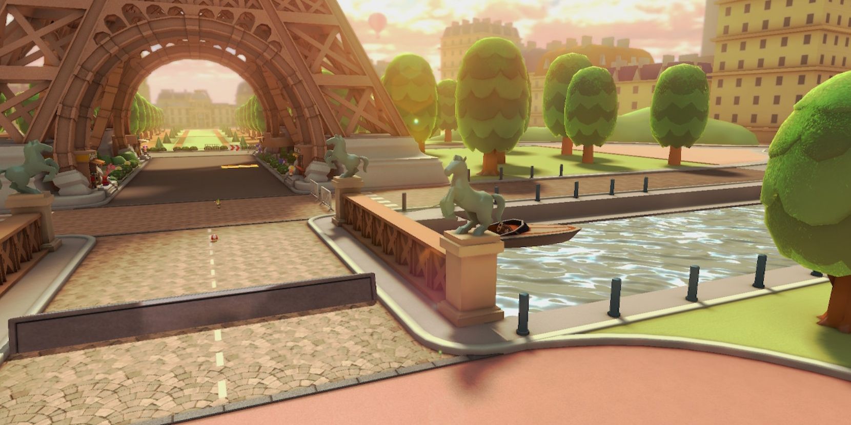 mario kart 8 paris promenade eiffel tower horse