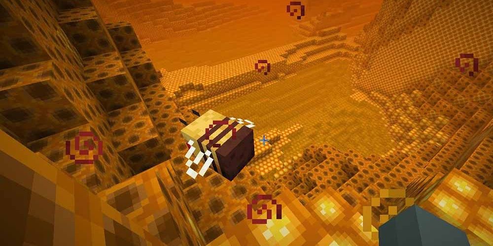 Minecraft Bumblezone Dimension Mod Bumblebee Bee Flying Honey Block