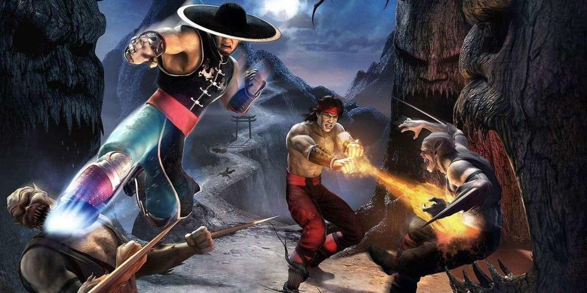 Liu Kang and Kung Lao take on some enemies.