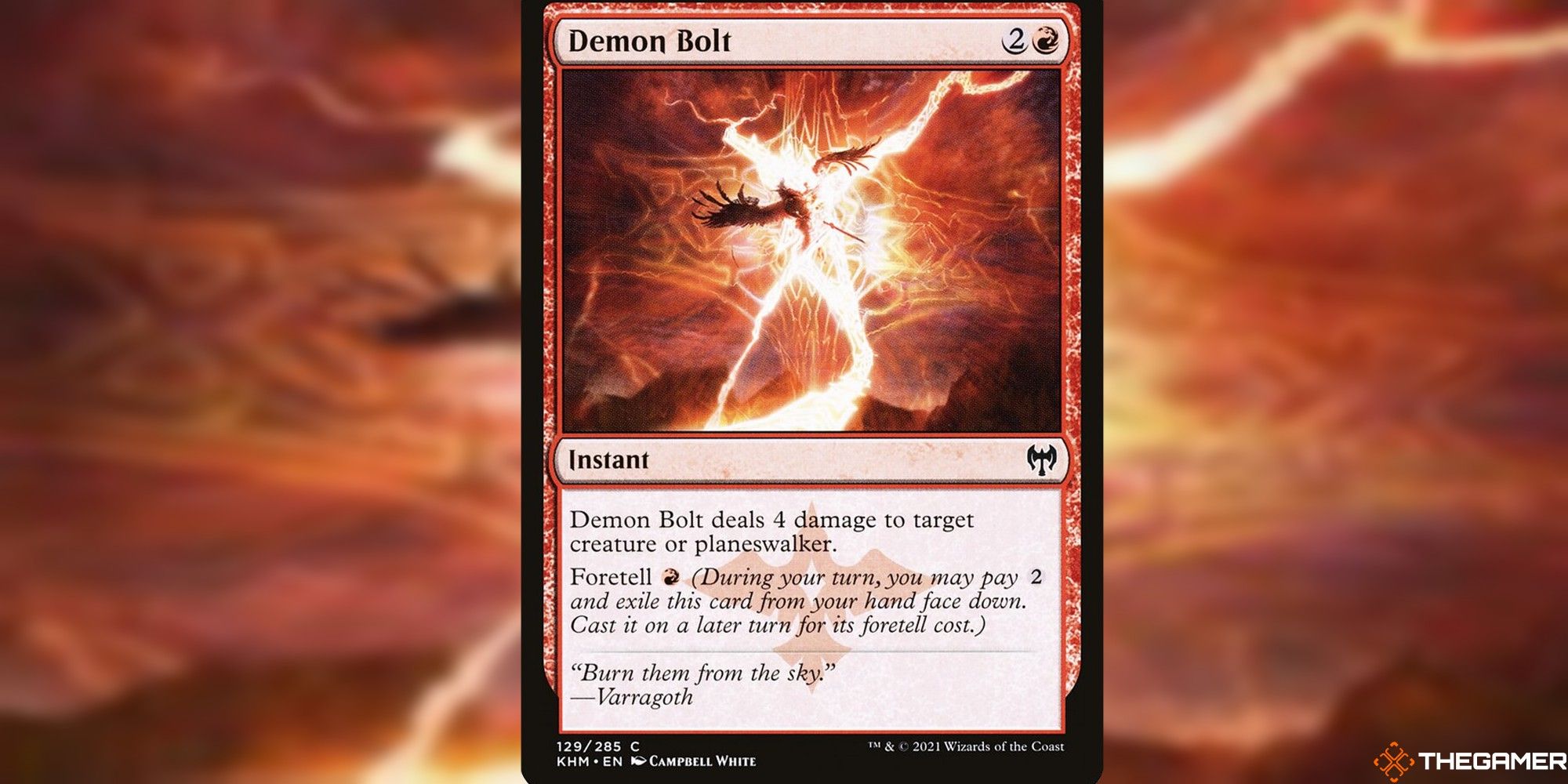 mtg demon bolt full card and art background
