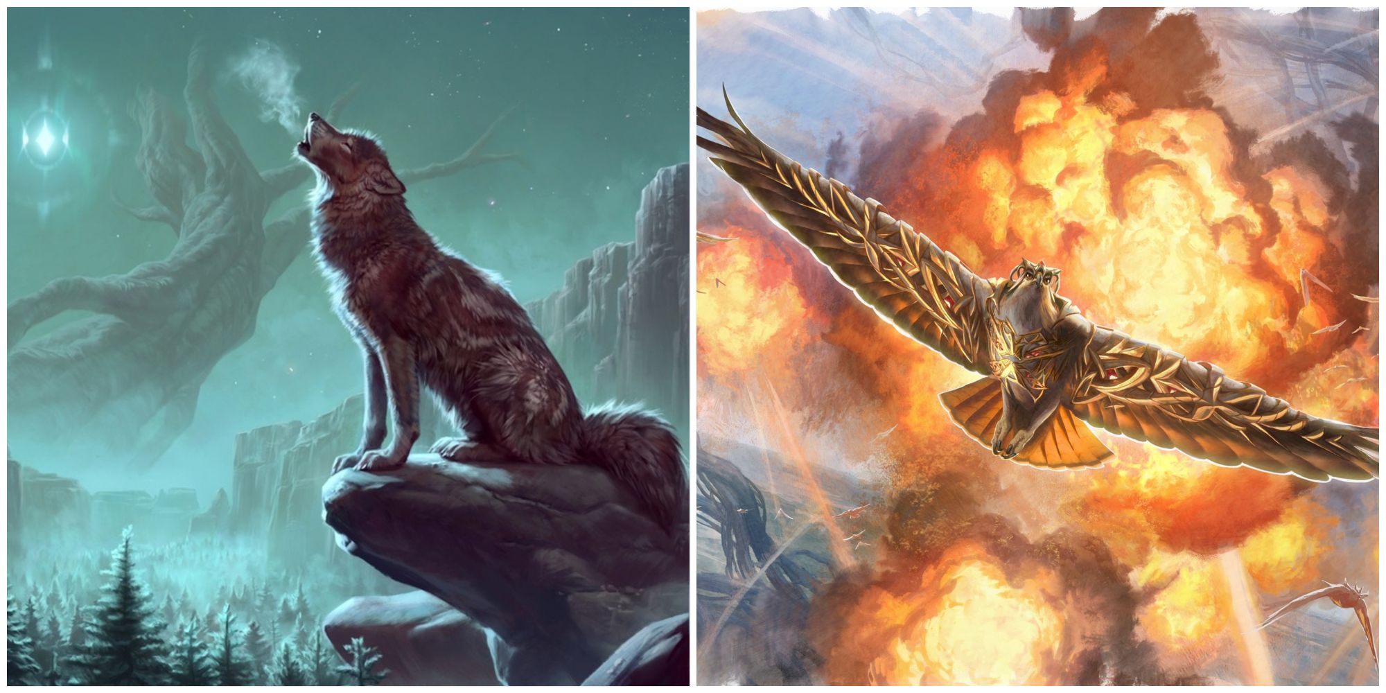 mtg Battlefield Raptor and Sarulf's Packmate
