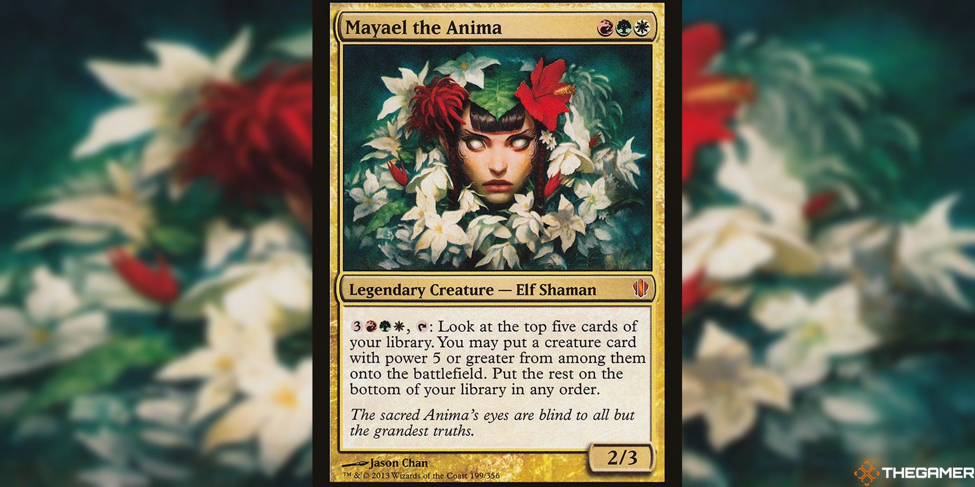 mtg mayael the anima full card and art background