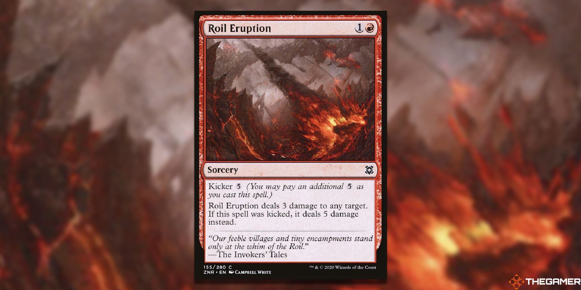 Magic: The Gathering Roil Eruption full card with background