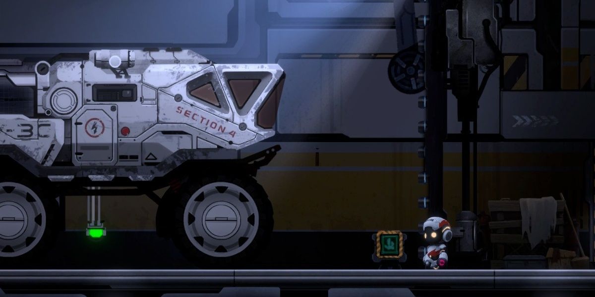 Monobot Approaching A Vehicle 