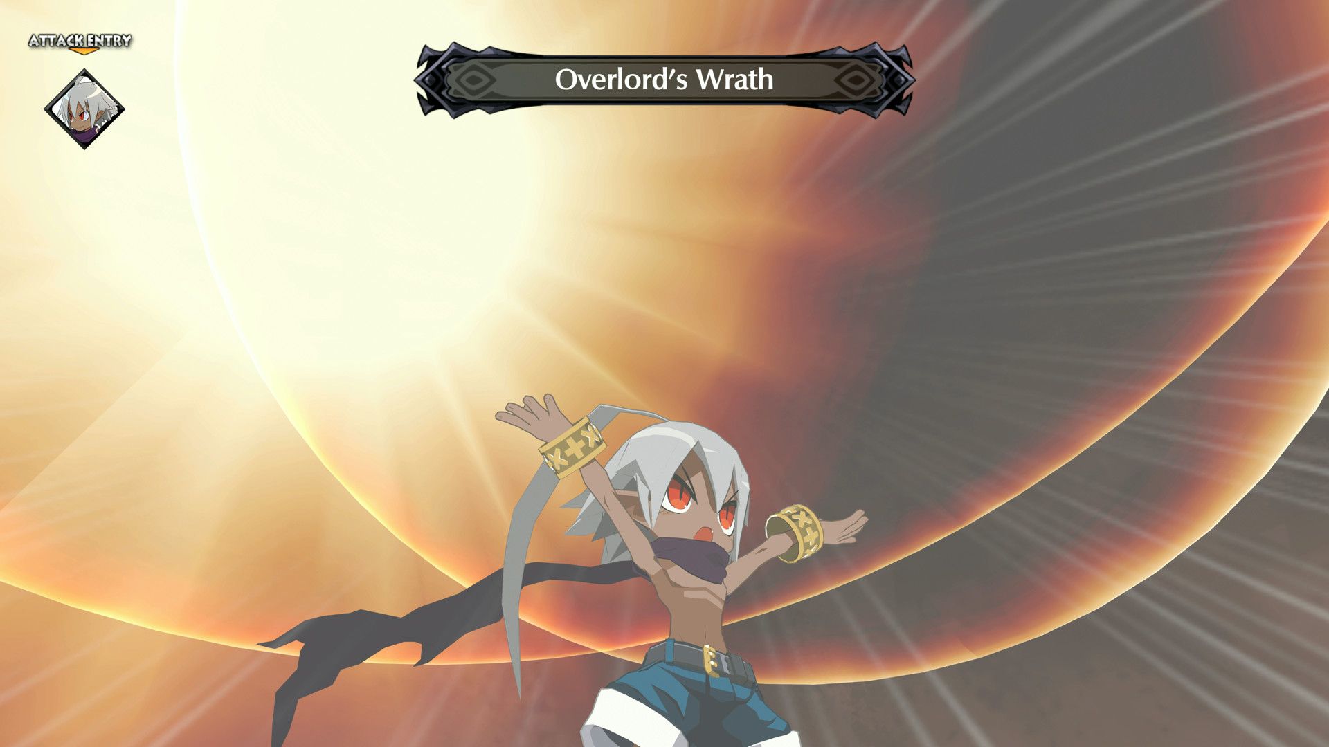 Disgaea 6 Laharl using Overlord's Wrath