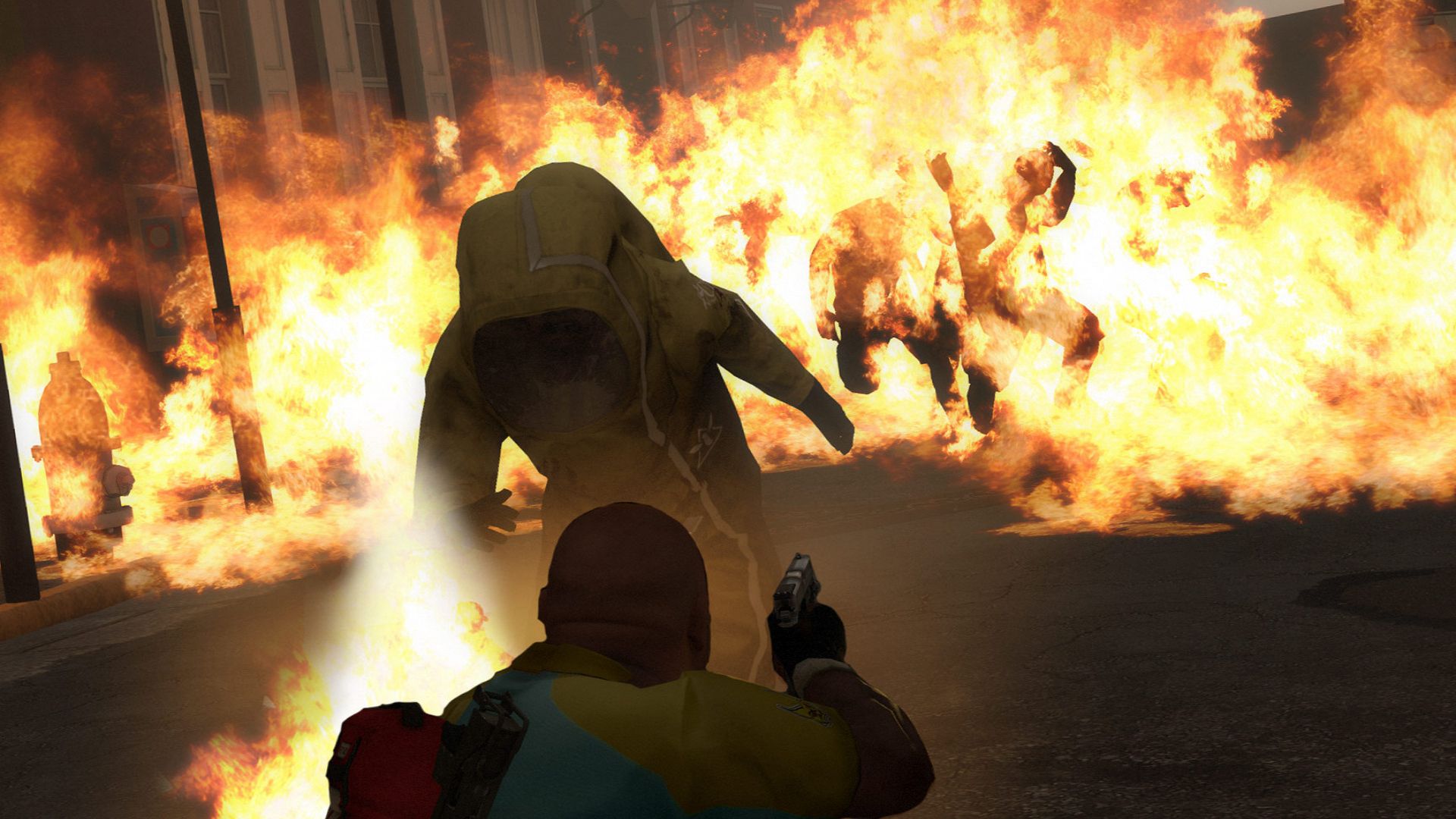 L4D2 burning zombies with fire 