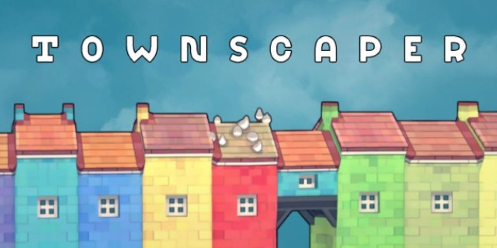 townscaper logo and block buildings