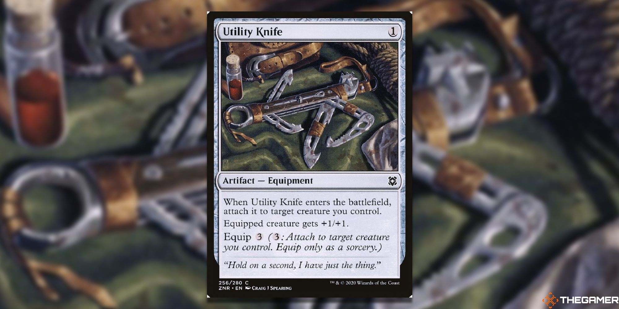 Magic: The Gathering Utility Knife full card with background