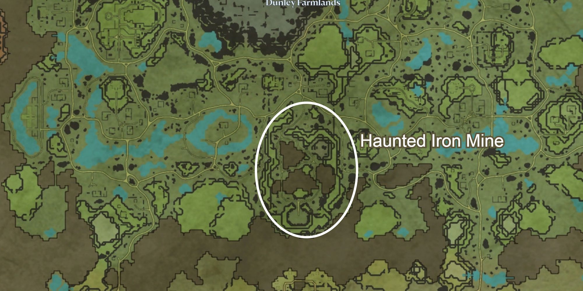 haunted iron mine location on map