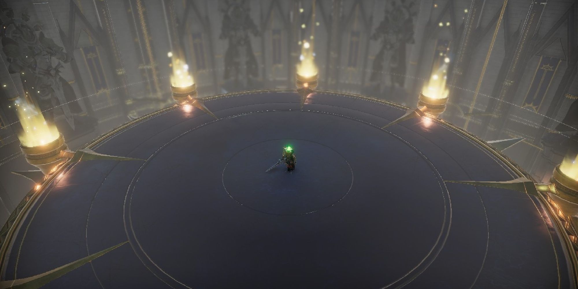 player standing in fortress of light arena