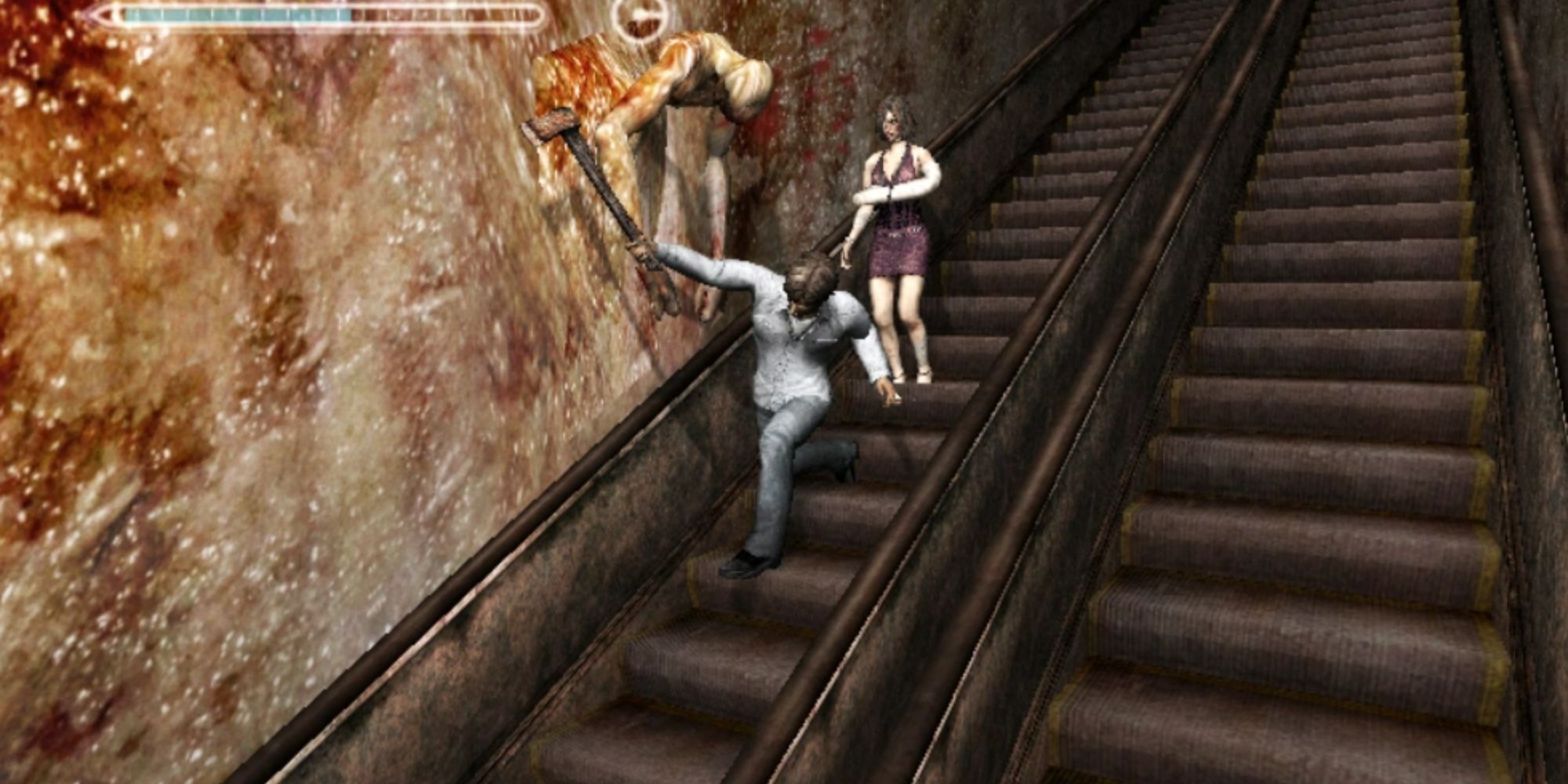wall men monster attacking character in silent hill 4 the room