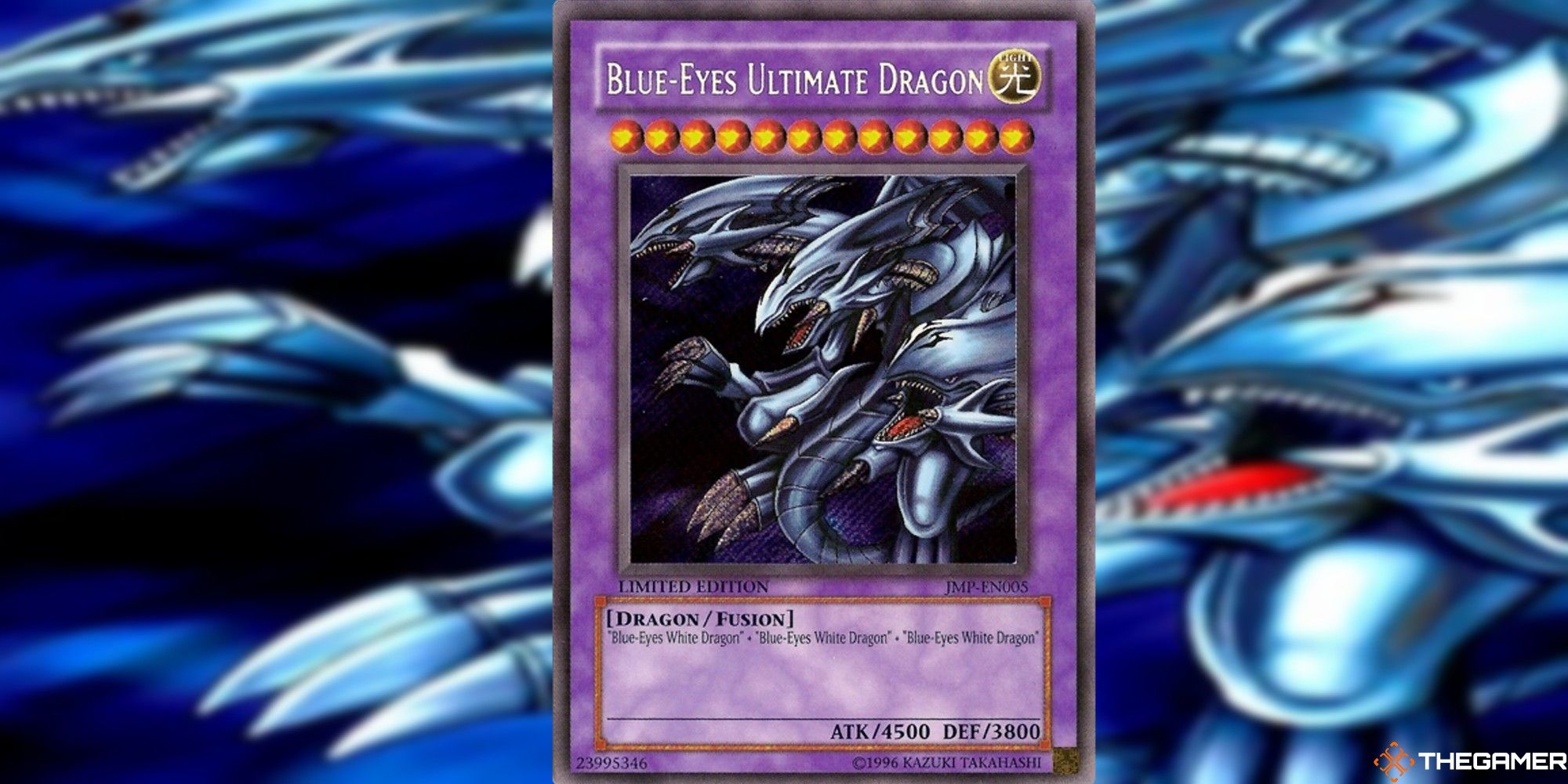 yugioh blue-eyes ultimate dragon full card with art background