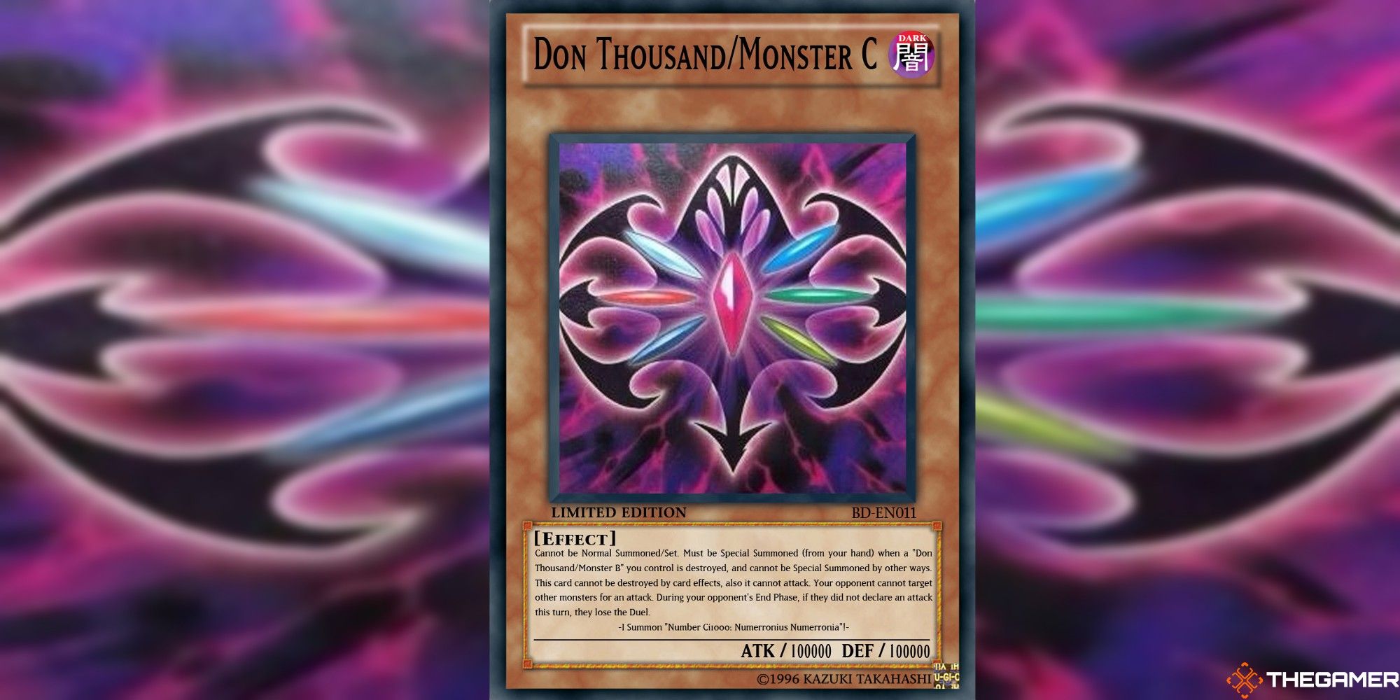 yugioh don thousand monster c full card and artbackground