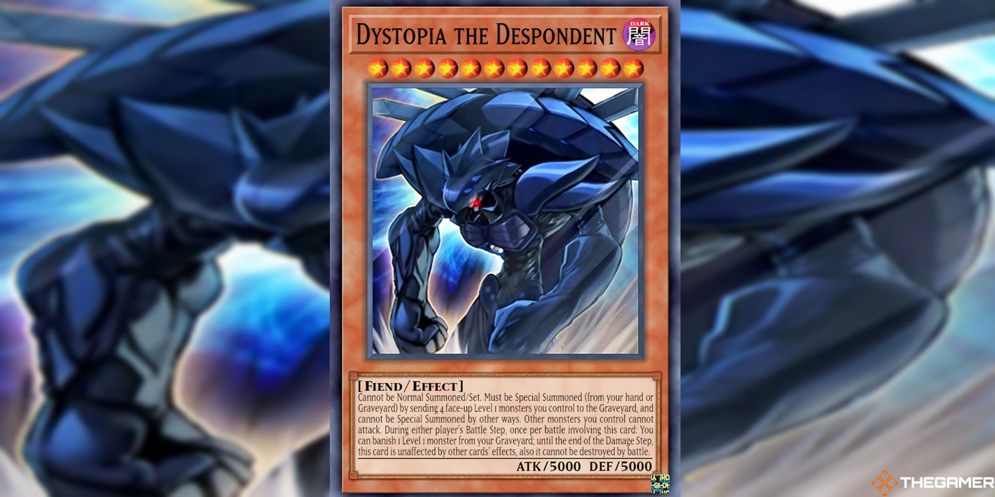 yugioh dystopia the despondent full card and art background