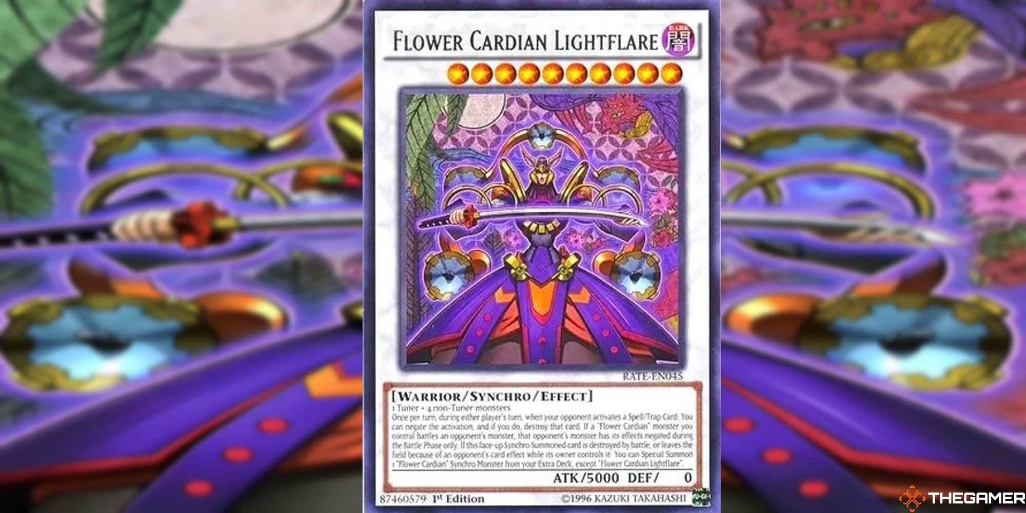 yugioh flower cardian lightflare full card and art background