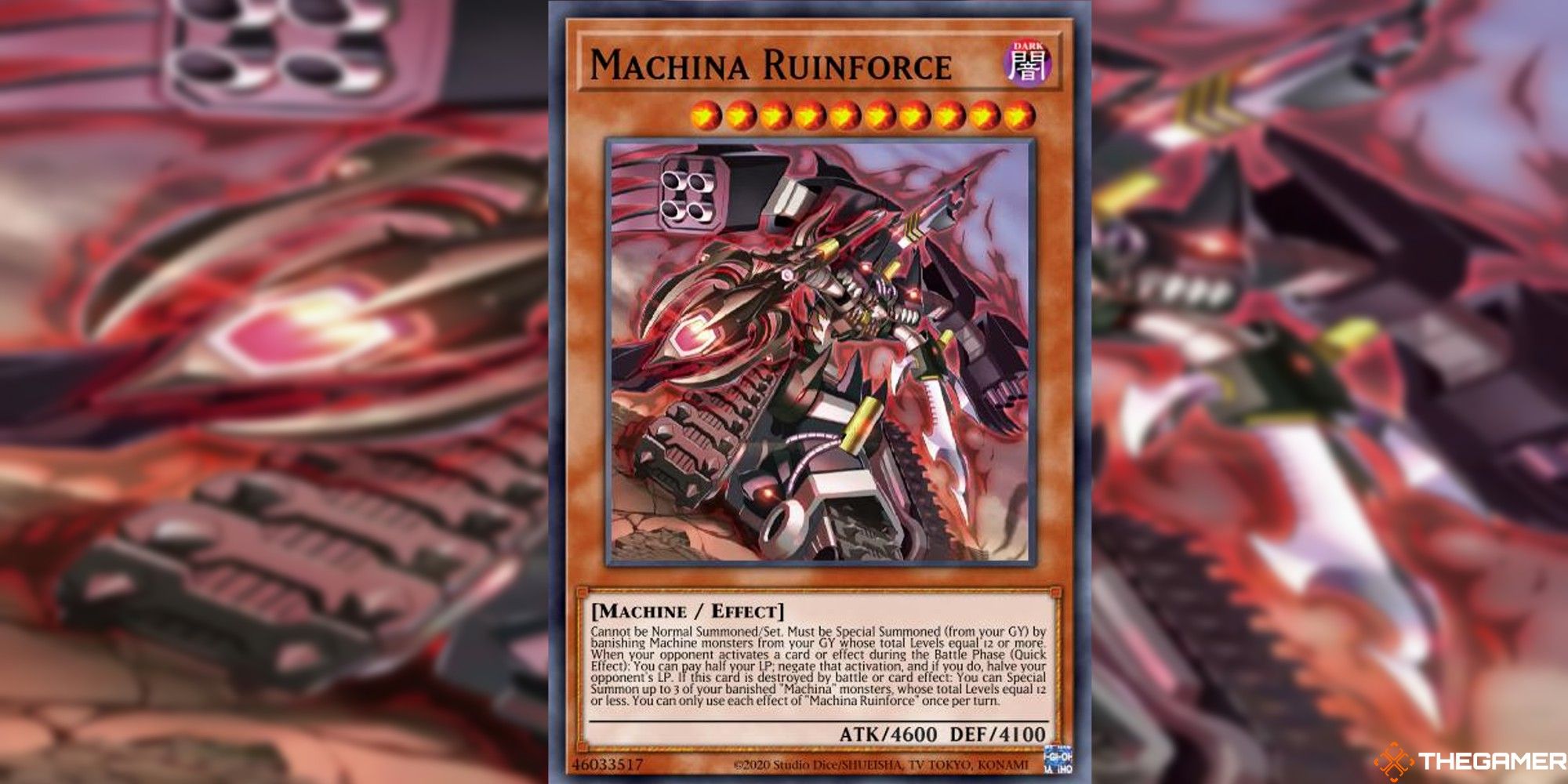 yugioh machina ruinforce full card and art background