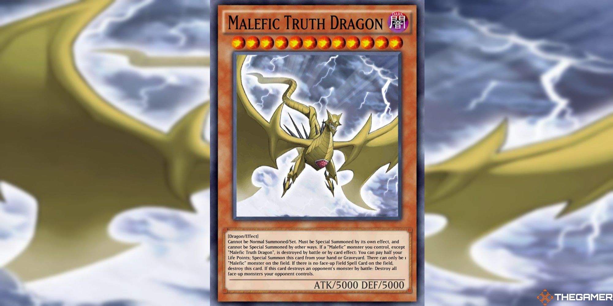yugioh malefic truth dragon full card and art background