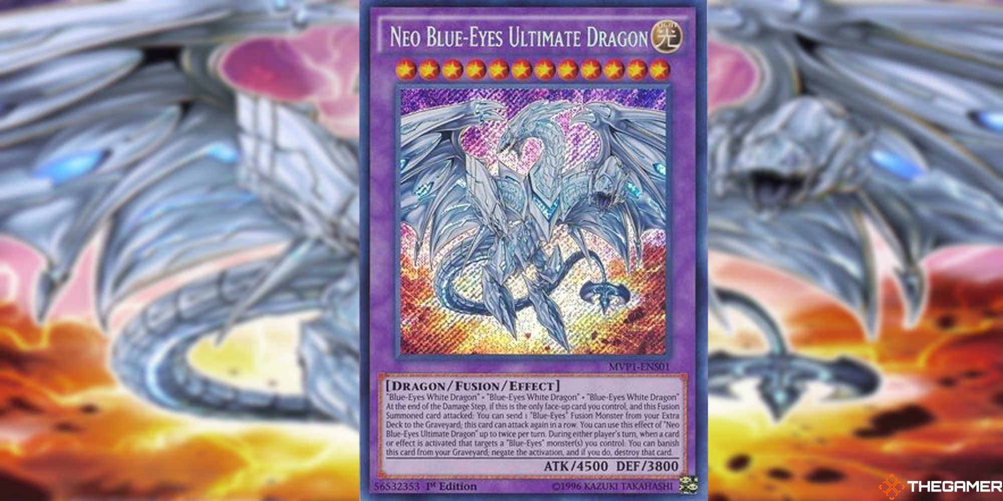 yugioh neo blue-eyes ultimate dragon full card and art background