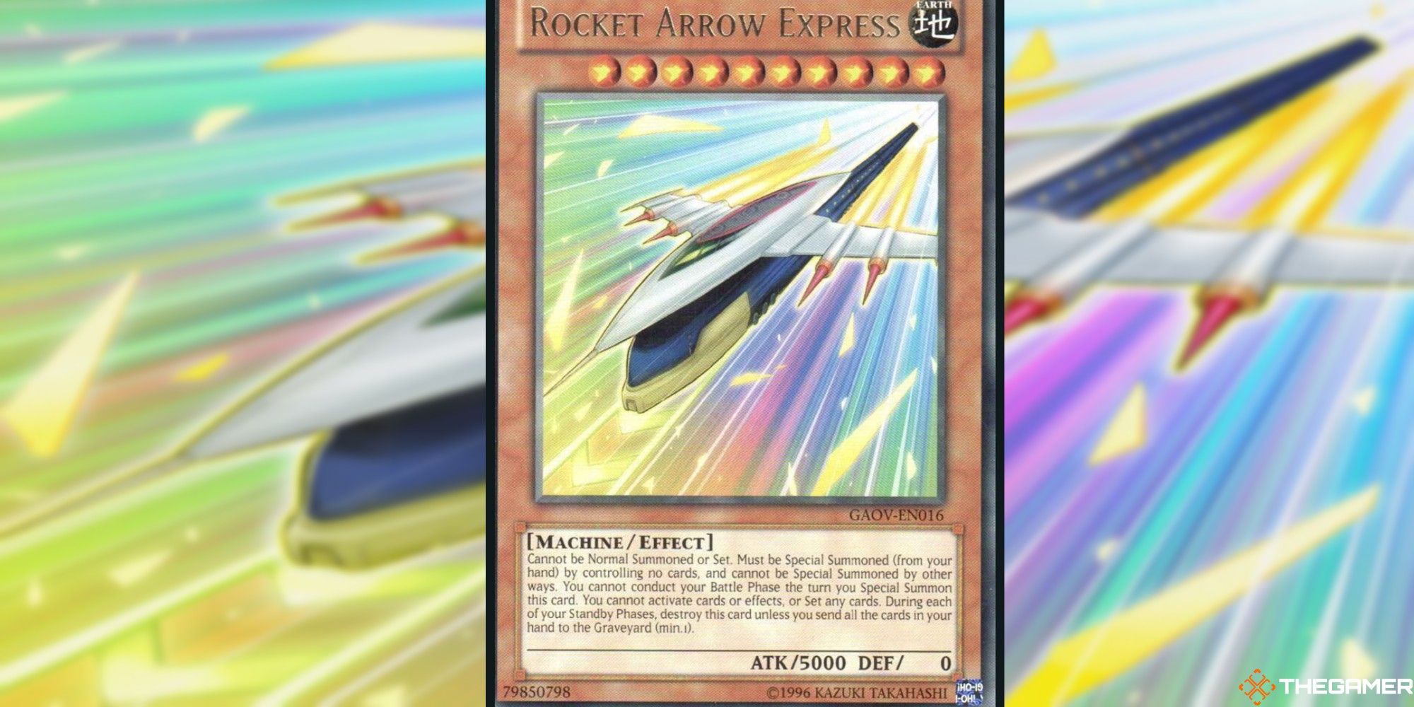 yugioh rocket arrow express full card and art background