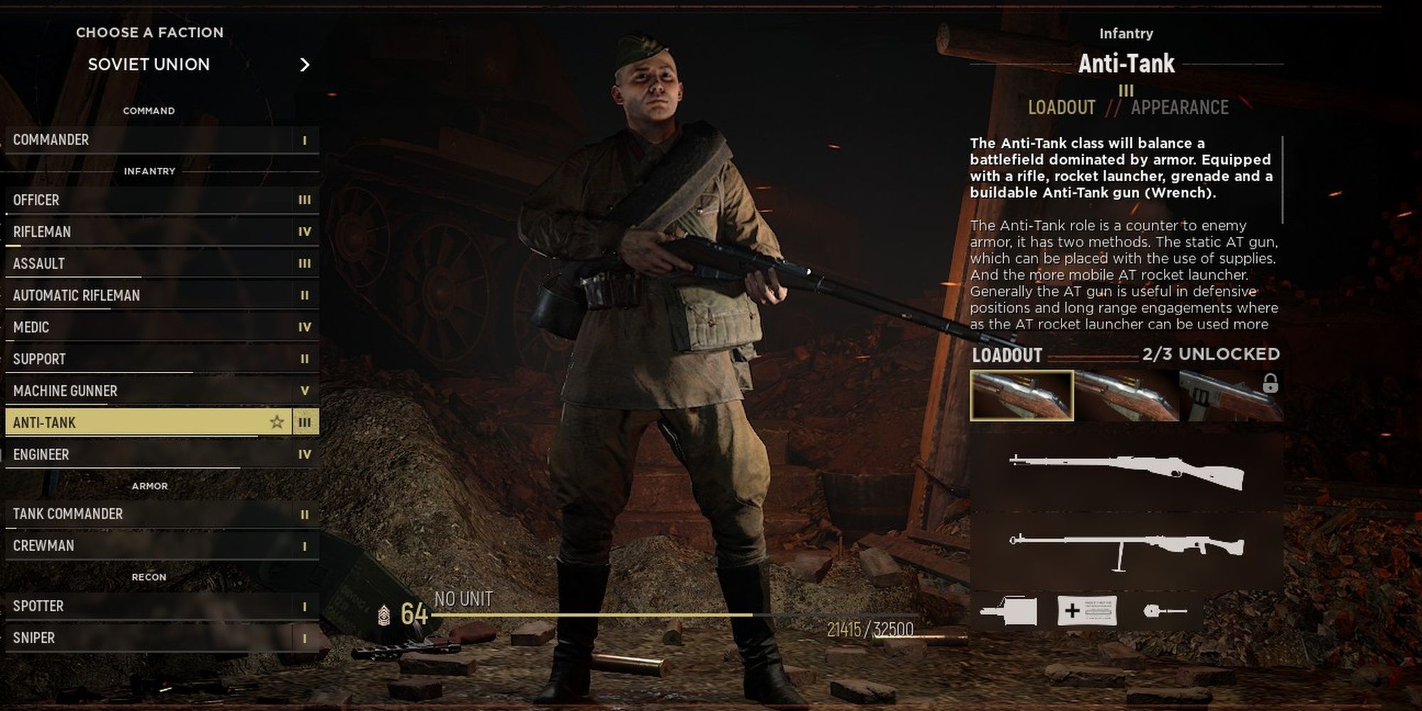 Hell Let Loose: Soviet Union Anti Tank Soldier Loadout