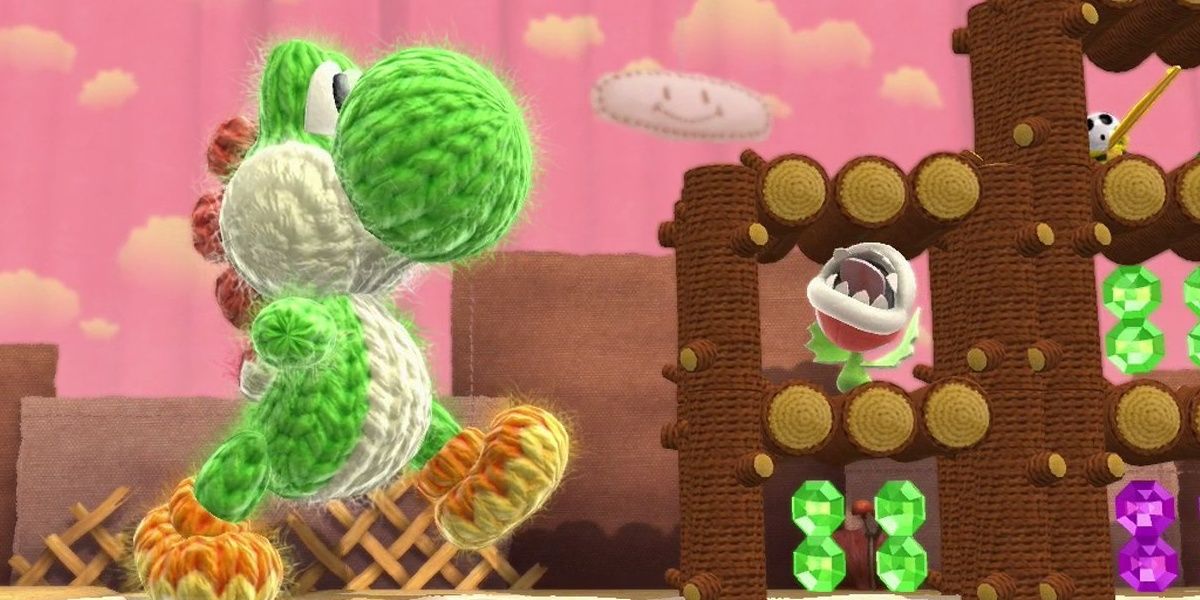 Yoshi towering over the level