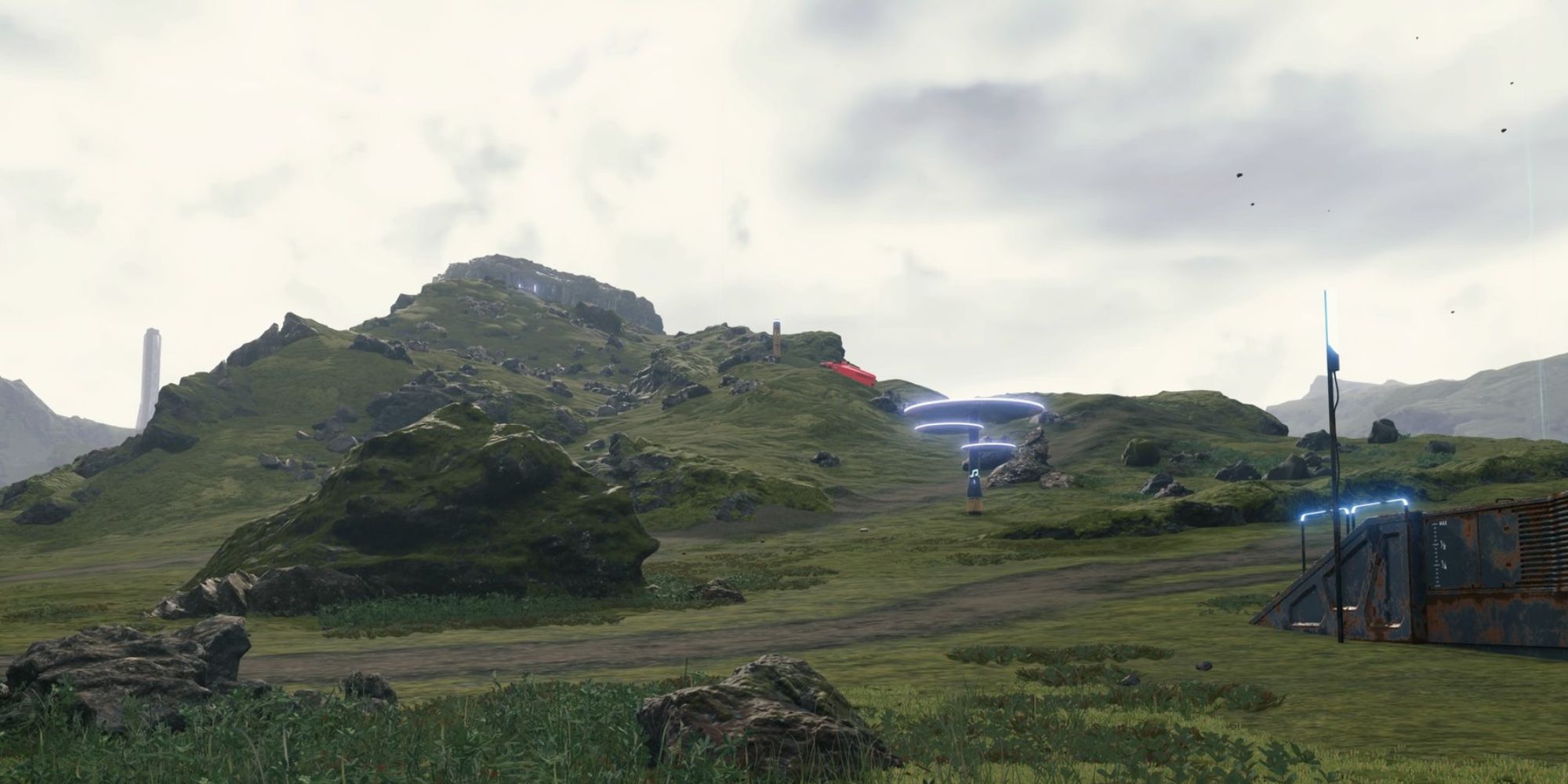 A hillside in Death Stranding