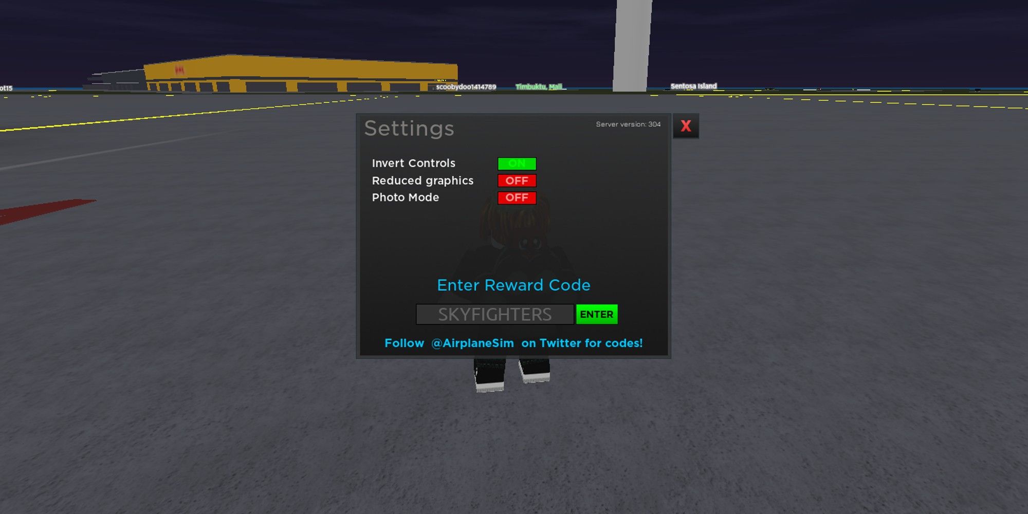 Airplane Simulator Codes Redeem Page