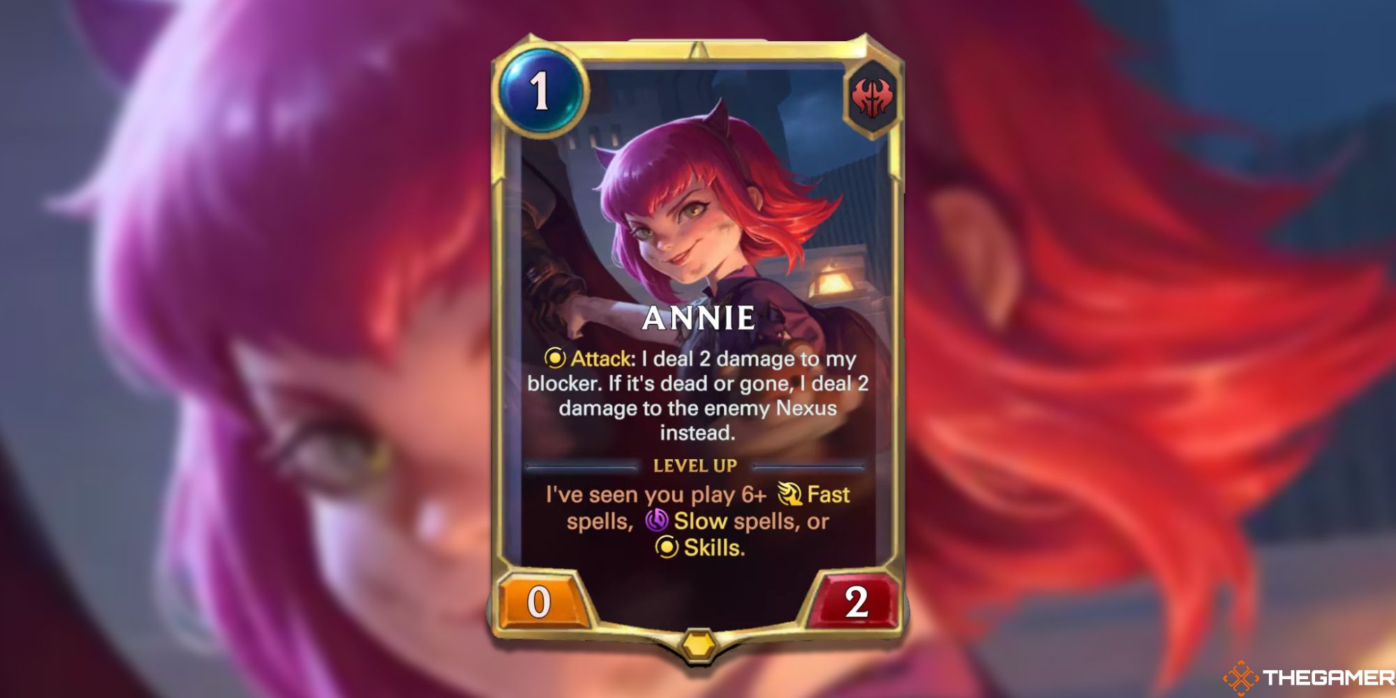 Legends of Runeterra Annie rank one card 