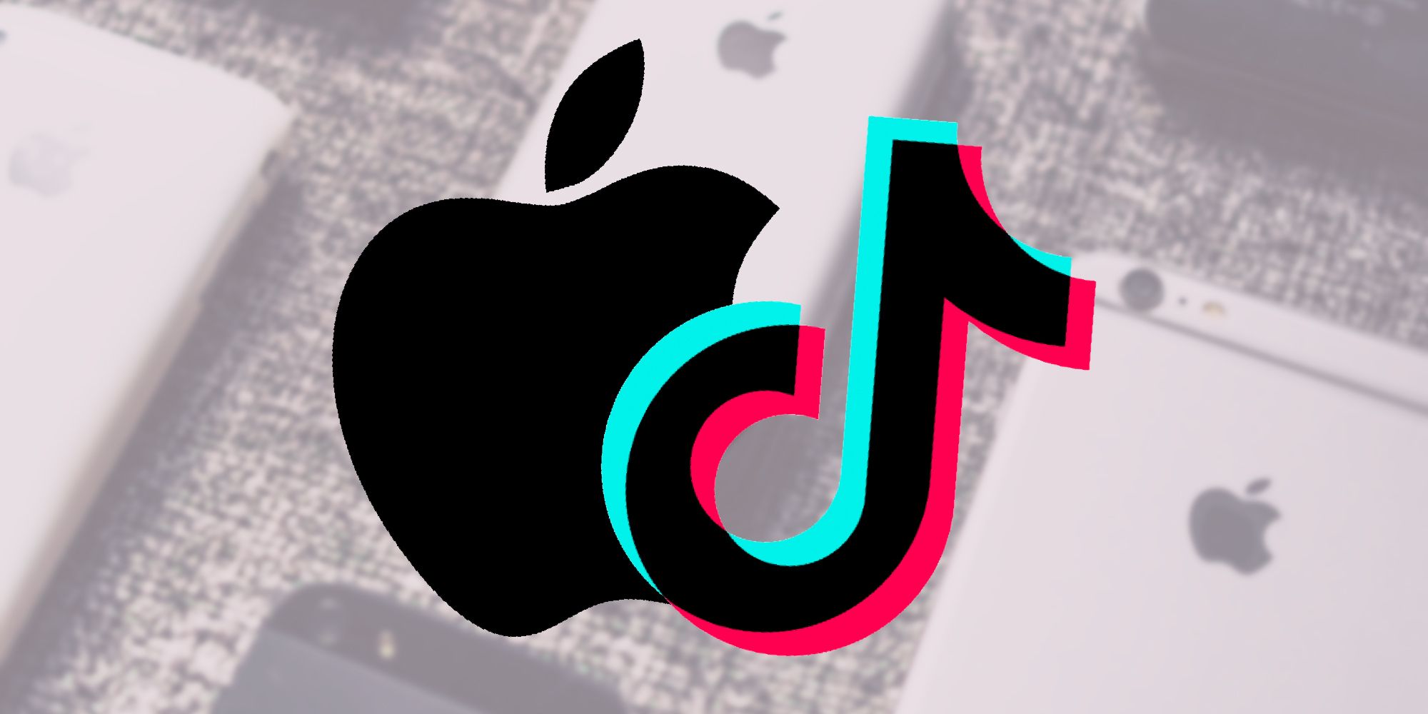 Apple and TikTok logos together