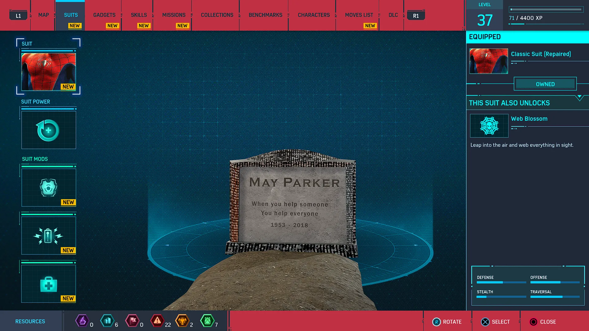 Aunt May Spider-Man tombstone mod