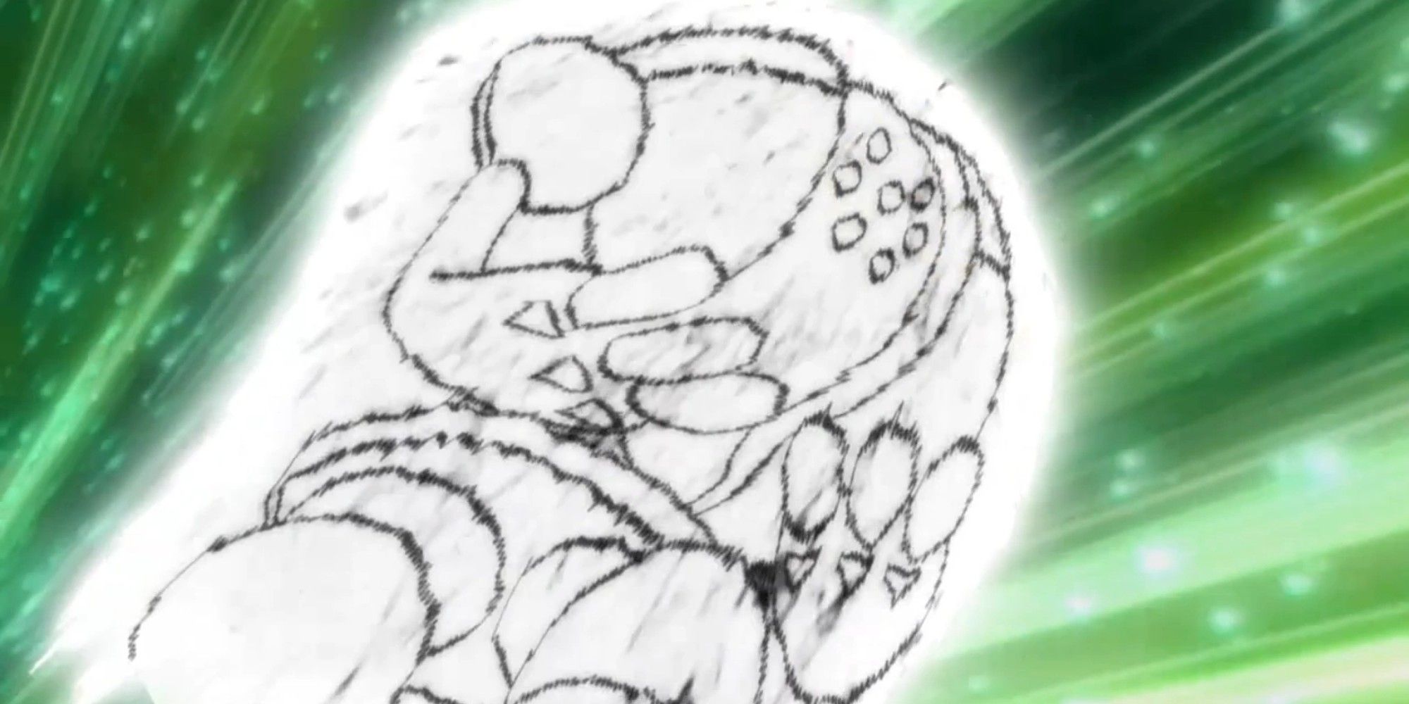 Registeel using Autotomize anime with green background