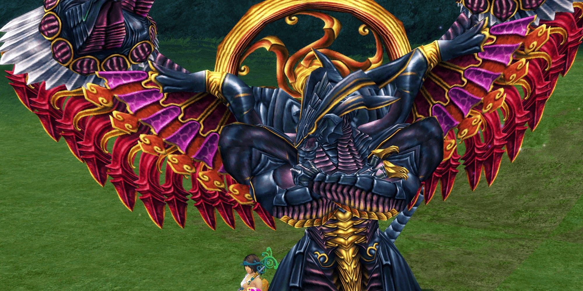 Bahamut FF10 standing in a power pose