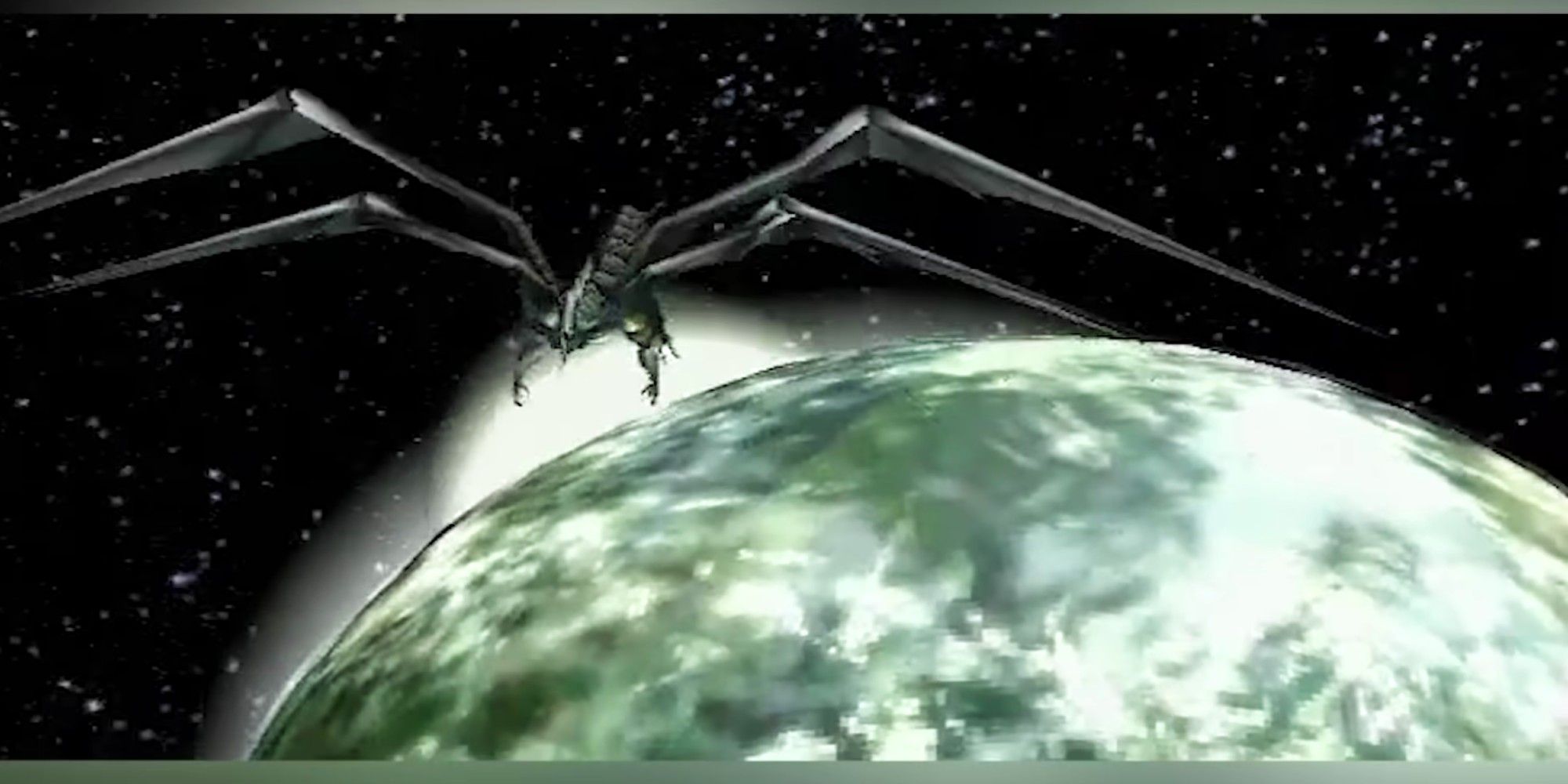 Bahamut ZERO FF7 preparing to attack from space
