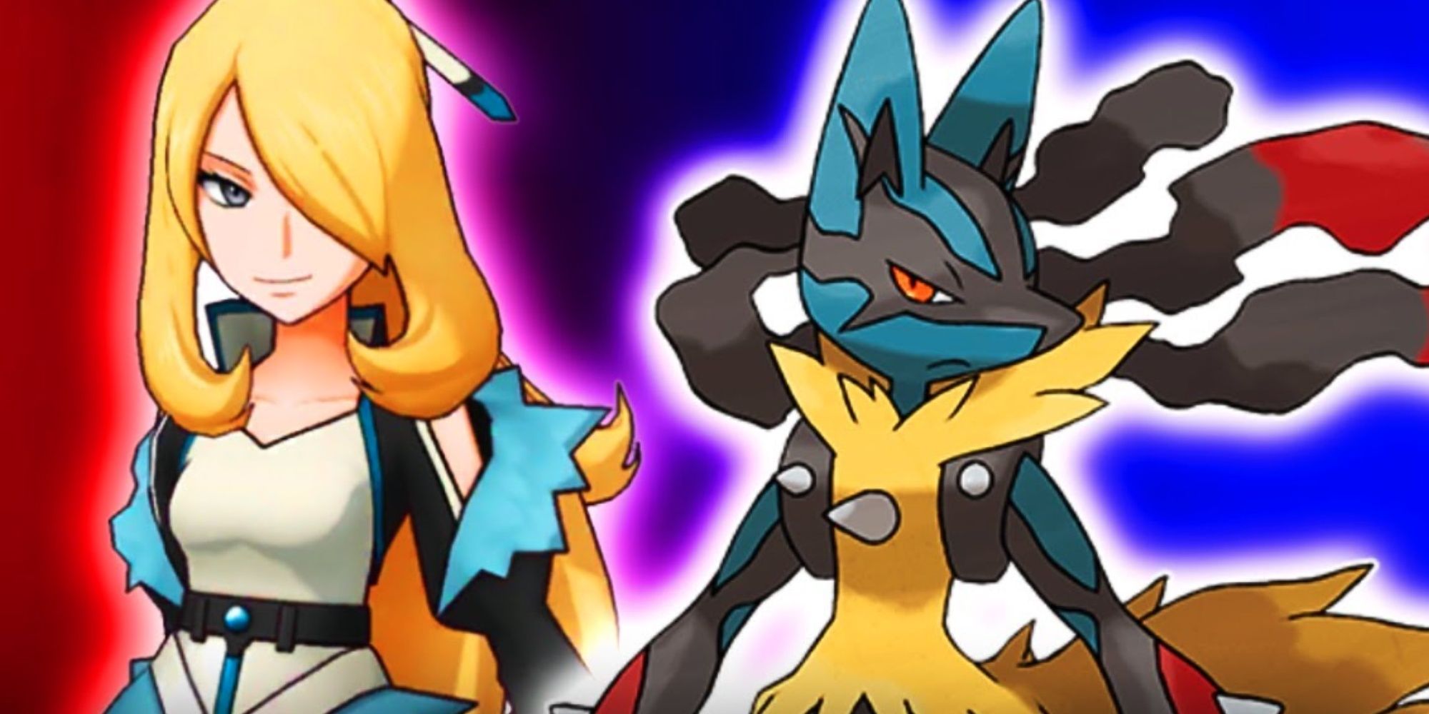 Pokemon Masters EX Best Anni Units Cynthia (Aura) and Lucario looking cool.
