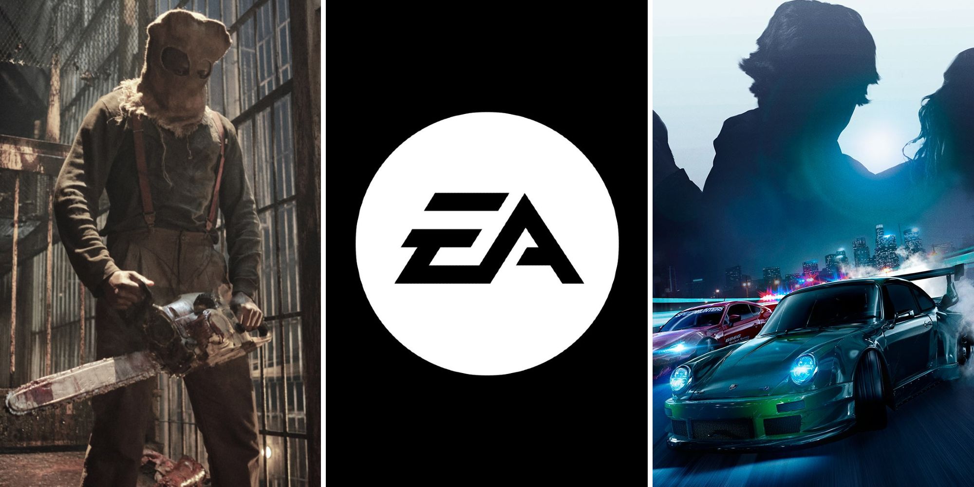 Chainsaw Man from Resident Evil, EA logo, and cars from Need for Speed.