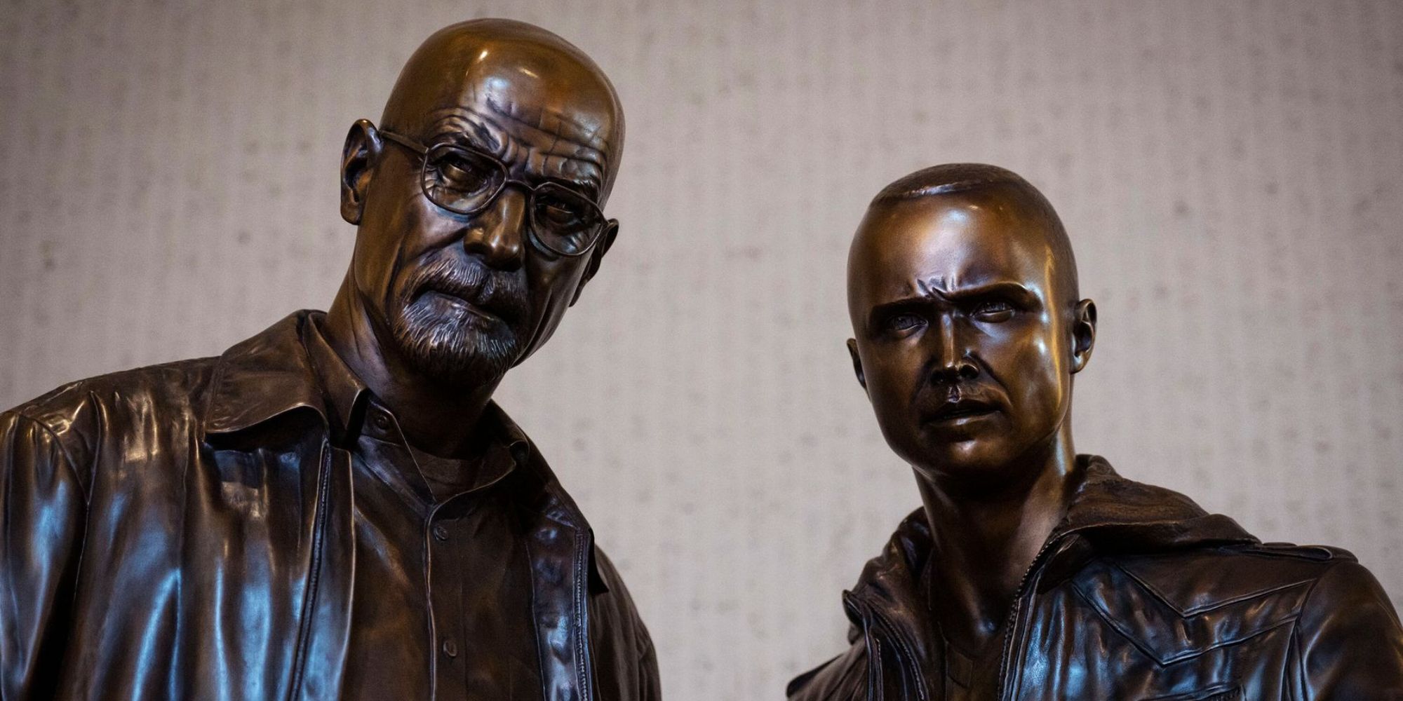 Bronze statues of Walter White and Jesse Pinkman