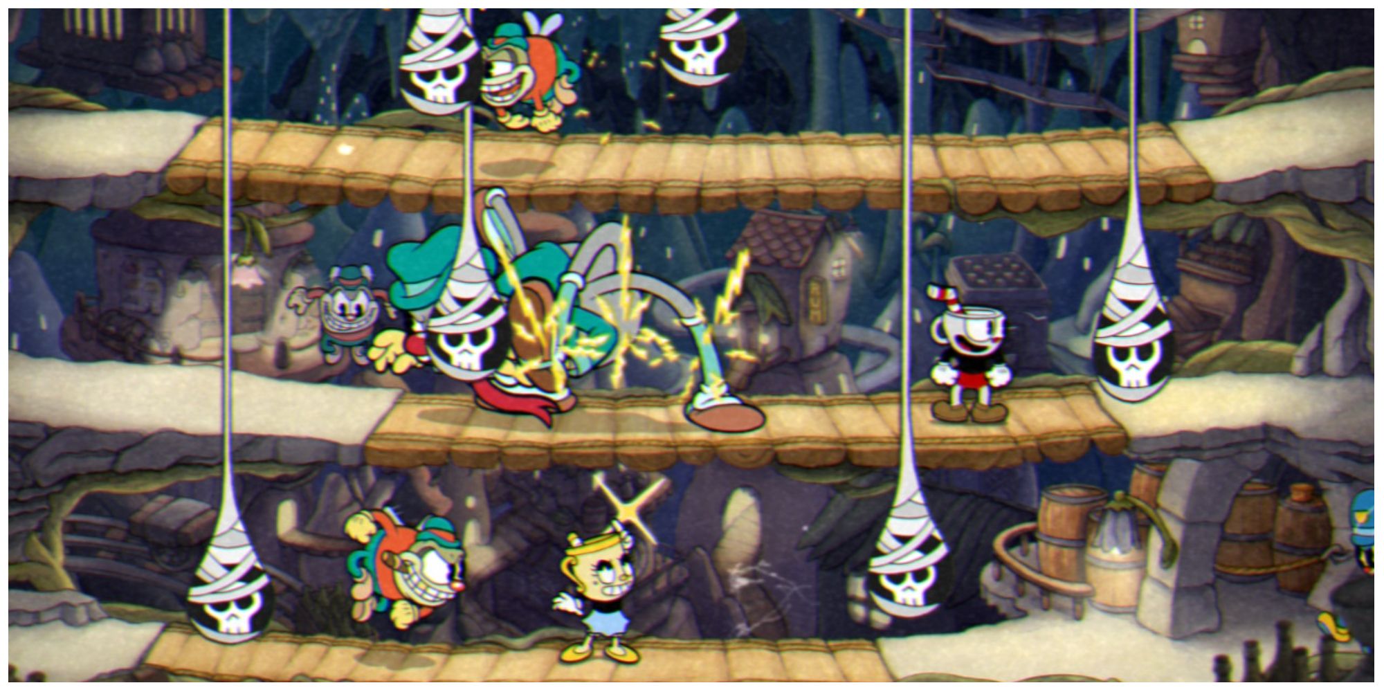 Ms.Chalice Uses The Convergence Shot In Cuphead DLC
